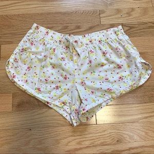 Victorias Secret White Floral Eyelet Pajama Shorts